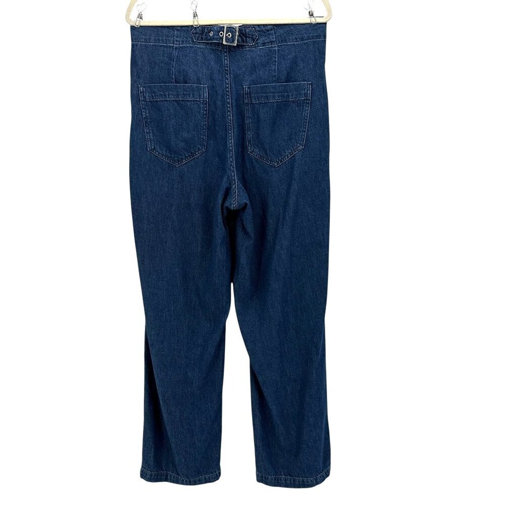 Anthropologie Pilcro Womens 29 Tall Jeans Mid Rise Pleated Trouser Jeans Crop - Picture 4 of 10